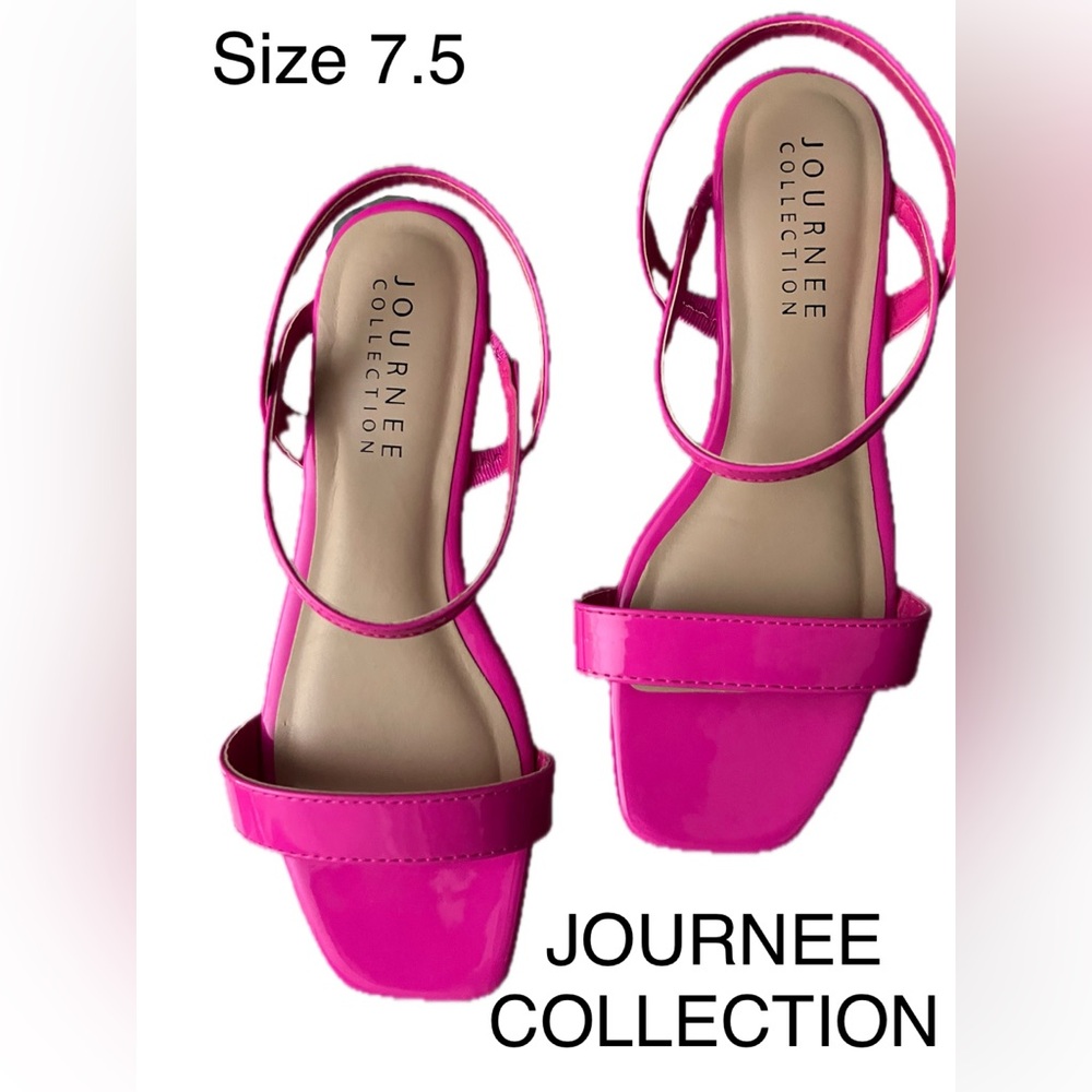 SB Journee Collection Womens Karren Pull On Sling Back Flats Size 7.5 in Pink